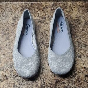 Skechers Cleo Round-It's A Match Air-Cooled Memory Foam Flat Slip-on Shoes